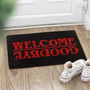 Welcome Goodbye Black Doormat