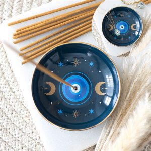 All Seeing Eye Blue Print Incense Holder