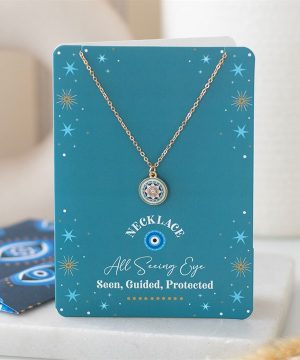 All Seeing Eye Necklace on Greeting Card