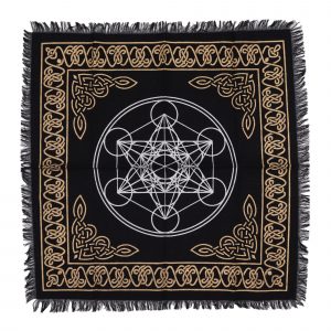 Esoteric Fringed Altar Cloth - Chakra Chart