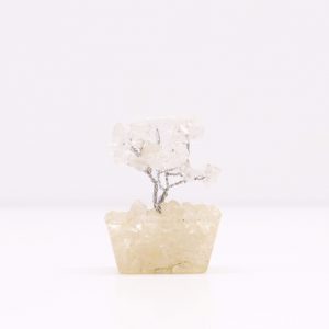 Clear Quartz Mini Gemstone Tree On Orgonite Base (15 stones)