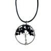 black agate tree of life pendant
