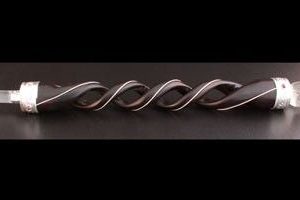 Twisted Wood and Quartz Wand